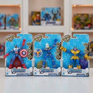 NIP Marvel Avengers Bend and Flex Captain America Taskmaster Thanos